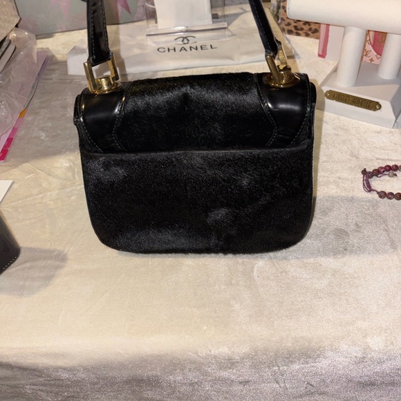 Dolce & Gabbana Vintage Black Calf Hair and Patton Leather Mini Bag - Picture 3 of 13